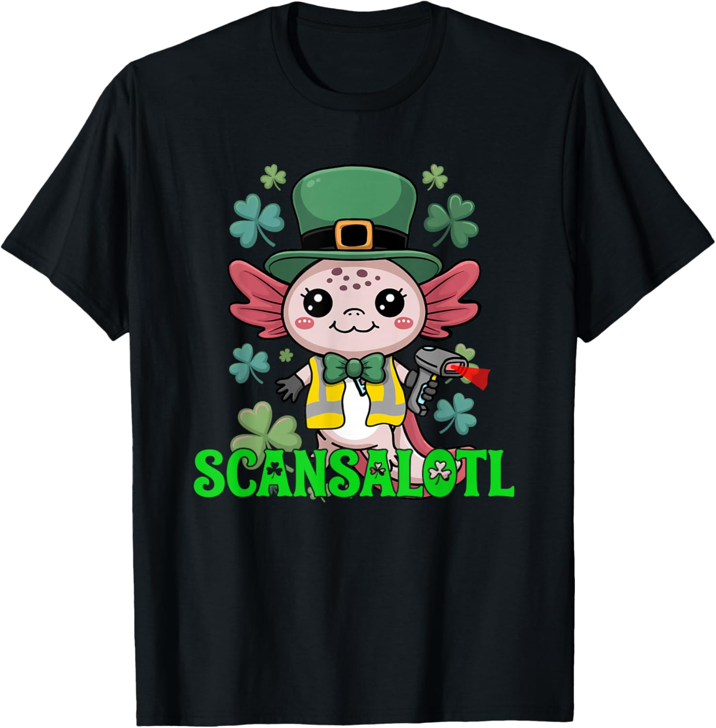 St Patricks Day Coworker Associate Axolotl Scansalotl